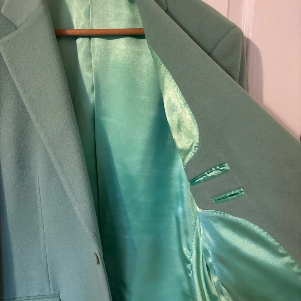 Men's wool cashmere Green Blazer  M